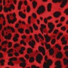 Рубашка-платье "CRAZY/red leo" для танцев с закругленными боковыми разрезами 