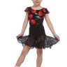 Юбка  для танцев kid  "Azhur” кокетка из трикотажного полотна с гипюровым воланом