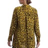 Рубашка-платье "CRAZY/yellow leo" для танцев с закругленными боковыми разрезами 
